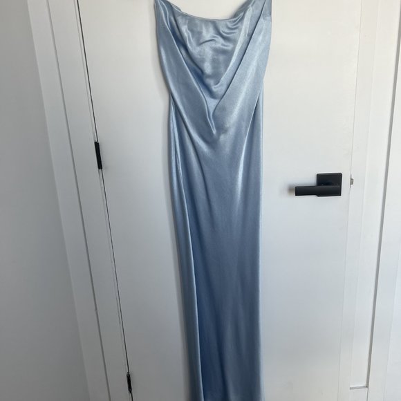 Bec + Bridge Moon Dance Strapless Maxi Dress Dusty Blue - Picture 5 of 6